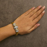 18K Gold 6.00 Cttw Diamond Graduating Dome Bangle Bracelet (G-H Color, VS2-SI1 Clarity)-2 thumbnail 3