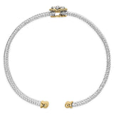 18K Yellow Gold Plated .925 Sterling Silver Diamond Accent Dragonfly Medallion Bangle Bracelet (I-J Color, SI1-SI2 Clarity) - 7.75 Inches-3 thumbnail 4