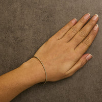 14K Yellow Gold 1/3 Cttw Diamond Half Eternity Bangle Bracelet (I-J Color, I2-I3 Clarity) - 7.75