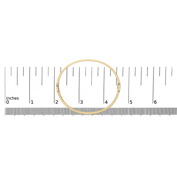14K Yellow Gold 1/3 Cttw Diamond Half Eternity Bangle Bracelet (I-J Color, I2-I3 Clarity) - 7.75