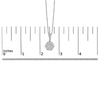 14K White Gold 1 1/5 Cttw Diamond Composite Cluster Pendant Necklace (F-G Color, VS2-SI1 Clarity) - 18