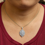 14K White and Yellow Gold 2.00 Cttw Diamond Cluster Pear Shaped Pendant Necklace (G-H Color, SI2-I1 Clarity) -20