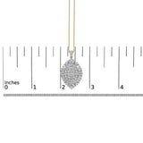 14K White and Yellow Gold 2.00 Cttw Diamond Cluster Pear Shaped Pendant Necklace (G-H Color, SI2-I1 Clarity) -20