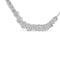 14K White Gold 2.00 Cttw Diamond Composite Cluster Bar Necklace (H-I Color, I2-I3 Clarity) - 18
