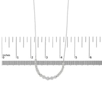 14K White Gold 2.00 Cttw Diamond Composite Cluster Bar Necklace (H-I Color, I2-I3 Clarity) - 18