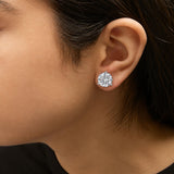 14K Gold Lab Grown Diamond Martini Set Round Solitaire Stud Earrings-4 thumbnail 5