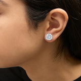 14K Gold Lab Grown Diamond Martini Set Round Solitaire Stud Earrings-2 thumbnail 3