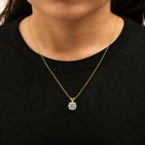 14K Gold Lab Grown Diamond Round Solitaire Pendant Necklace-4 thumbnail 5