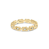 10K Yellow Gold 1/10 Cttw Paperclip Style Link Band Ring (H-I Color, I1-I2 Clarity)-0 thumbnail 1