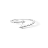 .925 Sterling Silver 1/5 Cttw Diamond Double Arrowhead Open Ring (I-J Color, I2-I3 Clarity)-0 thumbnail 1