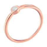 14K Rose Gold Plated .925 Sterling Silver Miracle Set Diamond Ring (1/20 Cttw, J-K Color, I1-I2 Clarity)-0 thumbnail 1