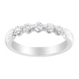 14K White Gold 1/2 cttw Diamond 5-Stone Band Ring (H-I Clarity, SI2-I1 Color)-0 thumbnail 1