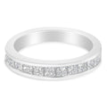 Women's 18K White Gold Princess Cut Diamond Band Ring (1 Cttw, G-H Color, SI1-SI2 Clarity)-0