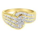 14K Yellow Gold Diamond Cocktail Bypass Ring (1 1/2 Cttw, H-I Color, SI2-I1 Clarity)-0 thumbnail 1