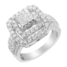14KT White Gold Diamond Cocktail Ring (1 1/2 cttw, H-I Color, SI2-I1 Clarity)-0