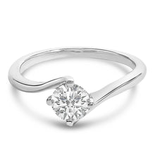14K White Gold 4/5 Cttw Round Lab Grown Diamond Bypass Solitaire Engagement Ring (F-G Color, VS1-VS2 Clarity)-0