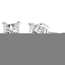 14K White Gold 3/8 Cttw Lab Grown Princess-Cut Diamond 4-Prong Solitaire Stud Earrings (VS1-VS2 Clarity, F-G Color)-0