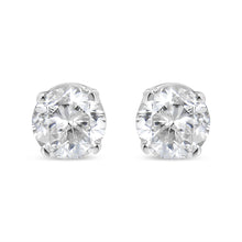 14K White Gold 1.0 Cttw 4-Prong Set Brilliant Round-Cut Solitaire Lab Grown Diamond Push Back Stud Earrings (E-F Color, VVS2-VS1 Clarity)-0
