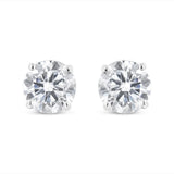 14K Gold 2.00 Cttw Lab Grown Round Brilliant-Cut Diamond Classic 4-Prong Stud Earrings with Screw Backs (F-G color, VVS2-VS1 Clarity)-1 thumbnail 2