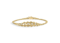 10K Yellow Gold 1/4 Cttw Round-Cut Diamond Basket Weave Rope Chain Style 7