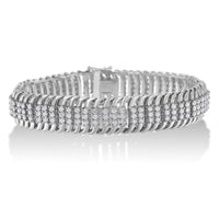 14K White Gold 5.0 Cttw Round Brilliant Cut Diamond 7
