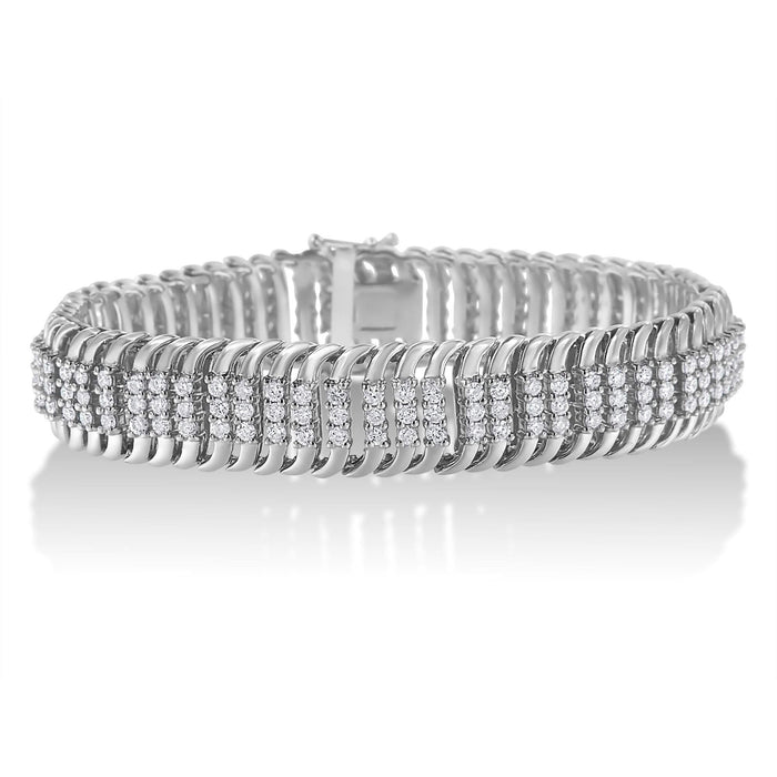 14K White Gold 5.0 Cttw Round Brilliant Cut Diamond 7
