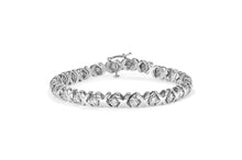 10k White Gold 2.00 Cttw Round-Cut Diamond "XOXO" Link 7" Bracelet (I-J Color, I2-I3 Clarity)-0