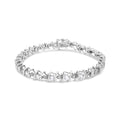 .925 Sterling Silver Lab-Grown Birthstone and 1/6 Cttw Round Diamond Tennis Bracelet (H-I Color, I1-I2 Clarity)-0
