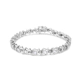 .925 Sterling Silver Lab-Grown Birthstone and 1/6 Cttw Round Diamond Tennis Bracelet (H-I Color, I1-I2 Clarity)-0 thumbnail 1
