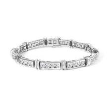 14K White Gold 6 3/4 Cttw Diamond 4 Stone Link Bracelet (H-I Color, I1-I2 Clarity) - 7" Inches-0