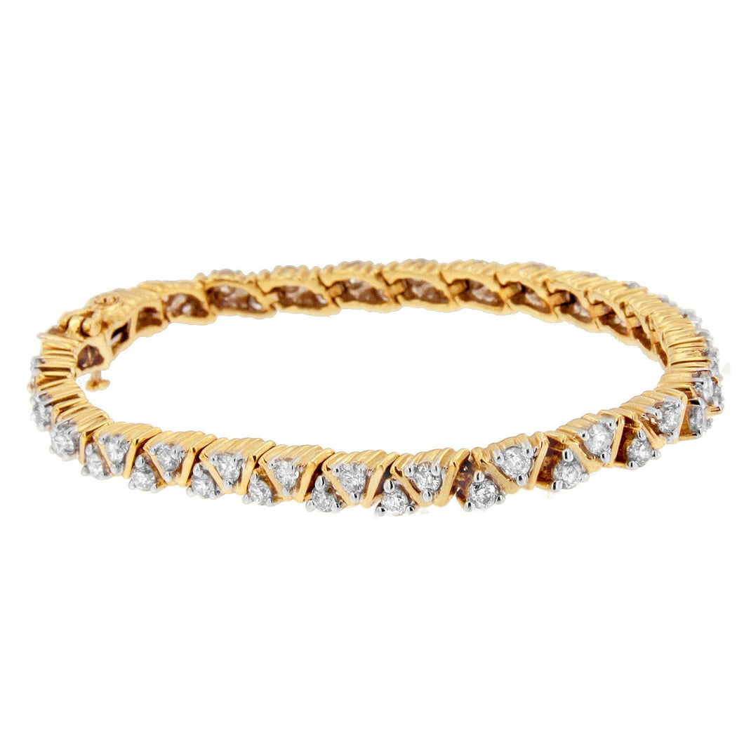 14K Yellow Gold Round-Cut Diamond Bracelet (4.00 cttw, H-I Color, I1-I2 Clarity)-0