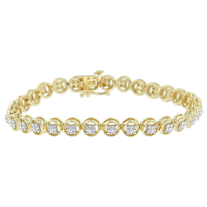 .925 Sterling Silver 1/4 Cttw Diamond 7