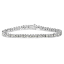 .925 Sterling Silver 1.0 Cttw Diamond Miracle-Set Cut-Circle 7" Tennis Bracelet (I-J Color, I2-I3 Clarity)-0