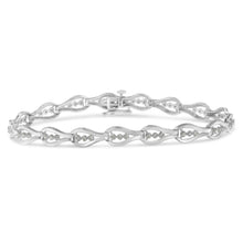 Sterling Silver Diamond Link Bracelet (0.5 cttw, I-J Color, I3 Clarity)-0