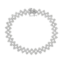 .925 Sterling Silver 1.0 cttw Miracle-Set Round Diamond "Zig Zag" Link Bracelet (I-J Color, I3 Clarity) -7.25-0