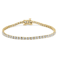 14K Gold 5.0 Cttw Lab Grown Diamond Tennis Bracelet (F-G Color, VS1-VS2 Clarity) - 7.25