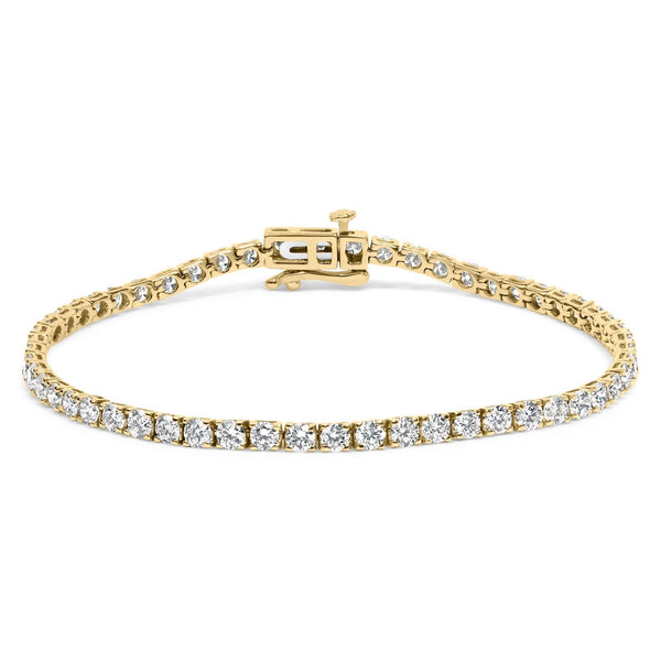 14K Gold 5.0 Cttw Lab Grown Diamond Tennis Bracelet (F-G Color, VS1-VS2 Clarity) - 7.25