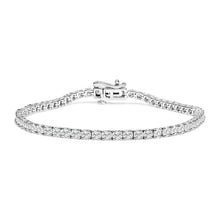 14K White Gold 6.00 Cttw Lab Grown Diamond Classic Tennis Bracelet  - 7.25"-0