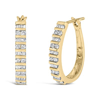 10K White Gold 1.0 Cttw Alternating  Diamond 