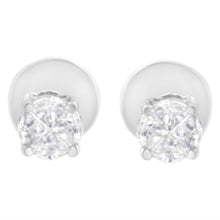 14K White Gold 1/2 Cttw Pie-Cut Diamond Solitaire Stud Earrings (H-I Color, SI1-SI2 Clarity)-0
