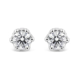 14K Gold 1/2 Cttw Round Diamond Crown Stud Earring (I-J Color, I1-I2 Clarity)-0 thumbnail 1