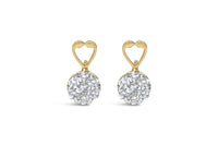 14K Yellow Gold 1ct. TDW Round-cut Diamond Earrings (I-J,SI2-I1)