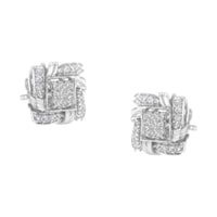 .925 Sterling Silver 1/2 Cttw Round-Cut Diamond Stud Earrings (I-J Color, I1-I2 Clarity)