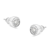 10K White Gold Diamond Floral Stud Earrings (3/8 cttw, I-J Color, I2-I3 Clarity)-0