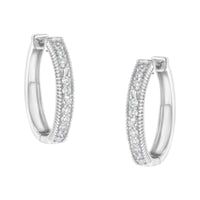 10KT White Gold Diamond Hoop Earring (1.00 cttw, H-I Color, I1-I2 Clarity)