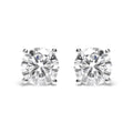 14K White Gold Round Brilliant-Cut Lab Grown Diamond Classic 4-Prong Stud Earrings with Screw Backs (G-H Color. VS1-VS2 Clarity)-0