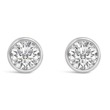 14K Gold Lab Grown Diamond Screw-Back Classic Bezel Solitaire Stud Earrings (G-H Color, VS2-SI1 Clarity)-1