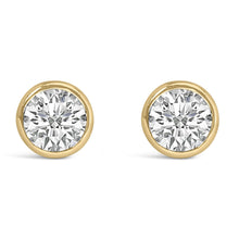 14K Gold Lab Grown Diamond Screw-Back Classic Bezel Solitaire Stud Earrings (G-H Color, VS2-SI1 Clarity)-2