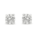 14K Gold 1.0 Carat Round Brilliant Cut Lab Grown White Diamond 4-Prong Classic Solitaire Stud Earrings-0