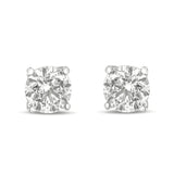 14K Gold 1.0 Carat Round Brilliant Cut Lab Grown White Diamond 4-Prong Classic Solitaire Stud Earrings-0 thumbnail 1
